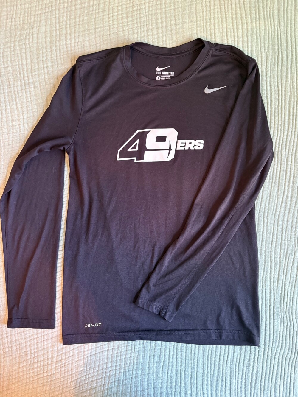 Nike 49ers Small Black Dri-FIT Long Sleeve Shirt NFL Football Tee